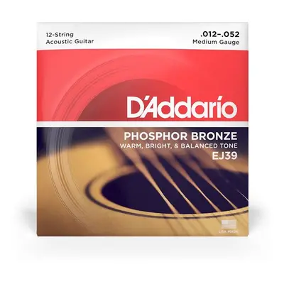 D'Addario EJ39 Phosphor Bronze 12 Light - .012 - .052