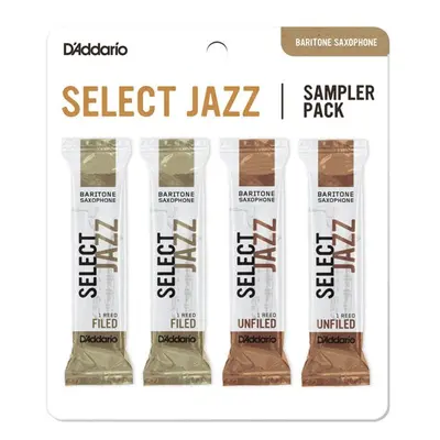 Rico DSJ-L3S Select Jazz Reed Sampler Pack - Baritone Saxophone 3S/3M - 4-Pack