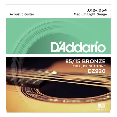 D'Addario EZ920 80/15 Bronze Mid Light - .012 - .054