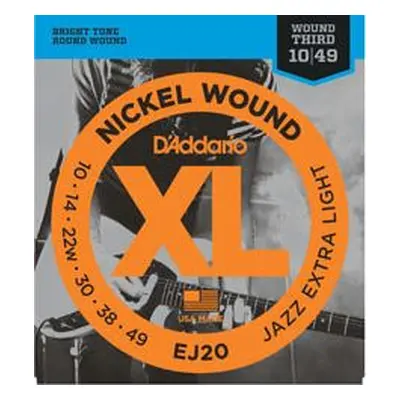 D'Addario EJ20 Nickel Wound Jazz Extra Light - .010 - .049