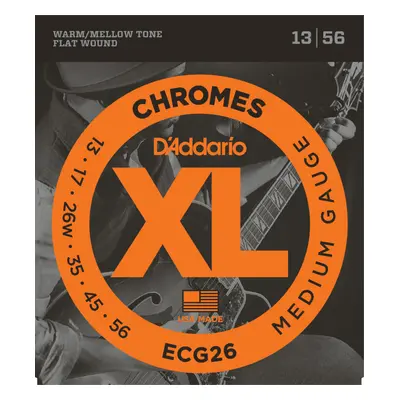 D'Addario ECG26 Chromes Flat Wound Medium 13-56