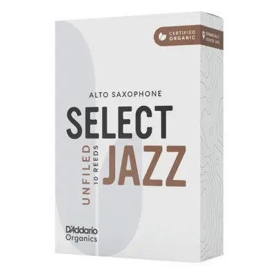 D'Addario ORRS10ASX2H Organic Select Jazz Unfiled Alto Saxophone Reeds 2 Hard - 10 Pack