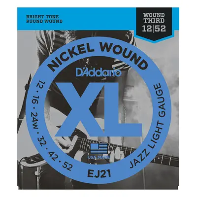 D'Addario EJ21 Nickel Wound Jazz Light - .012 - .052