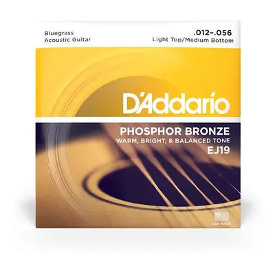 D'Addario EJ19 Phosphor Bronze Low Top/ Medium Heavy - .012 - .056