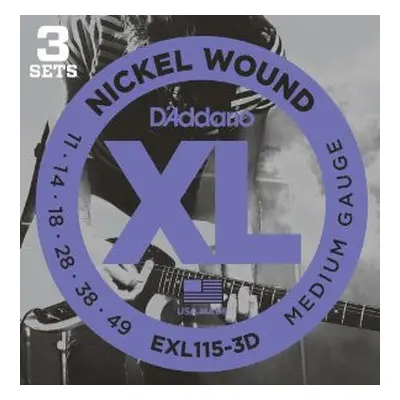 D'Addario EXL115-3D Blues/Jazz Rock - .011 - .049