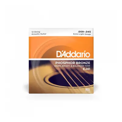 D'Addario EJ41 Phosphor Bronze 12 Extra Light - .009 - .045