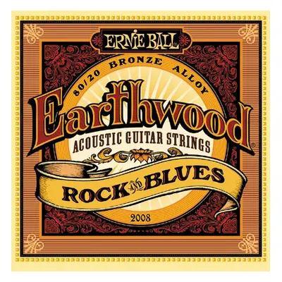 Ernie Ball P02008 Earthwood 80/20 Bronze Rock and Blues - .010 - .052