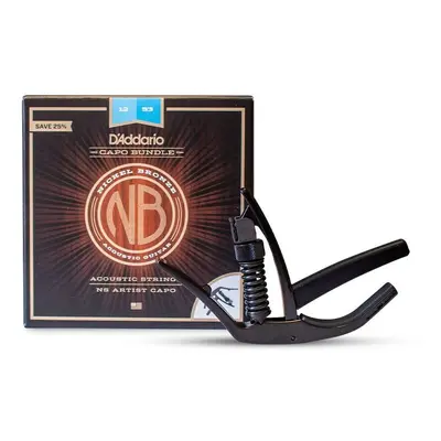 D'Addario NB1253-CP10 Nickel Bronze Acoustic Light NS Artist Capo