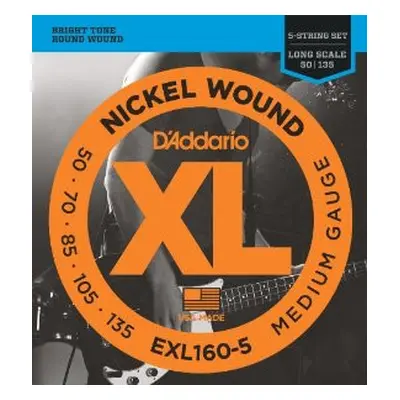 D'Addario EXL160-5 Medium - .050 - .135