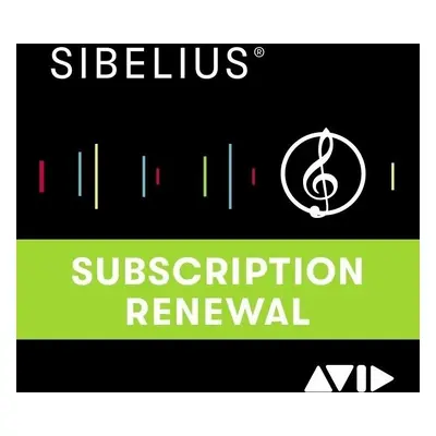 AVID Sibelius 1Y Subscription - Renewal (Digitální produkt)