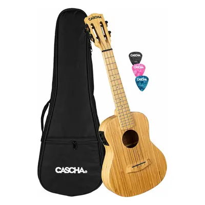 Cascha HH 2313E Bamboo Natural Koncertní ukulele