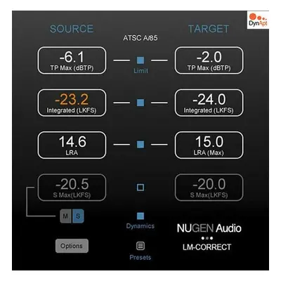 Nugen Audio LM-Cor w DynApt (Extension) (Digitální produkt)