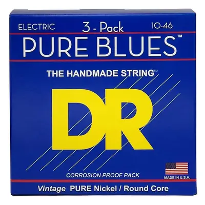 DR Strings PHR-10 Pure Blues 3-Pack Struny pro elektrickou kytaru