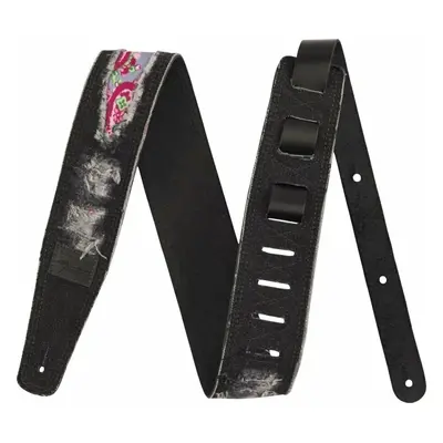 Fender Wrangler Ripped Paisley Denim Strap Kytarový pás Black