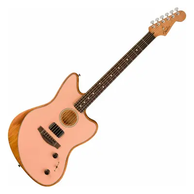 Fender Acoustasonic Player Jazzmaster Shell Pink Elektroakustická kytara