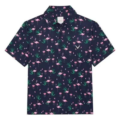 Callaway Boys All Over Flamingo Printed Peacoat Polo košile