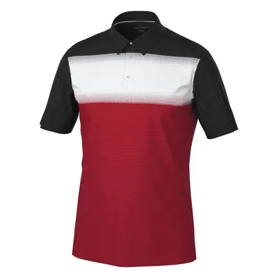 Galvin Green Mo Mens Breathable Short Sleeve Shirt Red/White/Black Polo košile