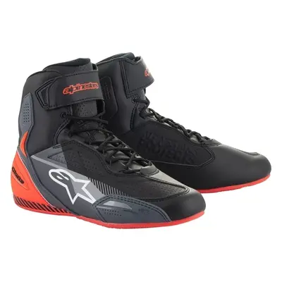 Alpinestars Faster-3 Shoes Black/Grey/Red Fluo Boty