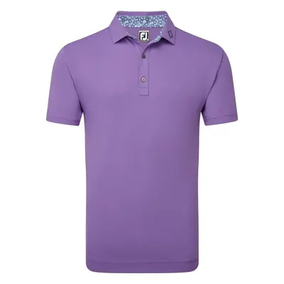 Footjoy Solid Primarose Trim Thistle Polo košile