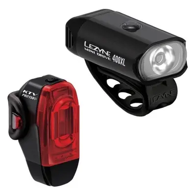 Lezyne Mini Drive 400XL/KTV Drive Pro+ Pair Black/Black Front lm / Rear lm Zadní Cyklistické svě