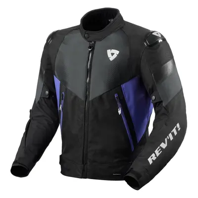 Rev'it! Jacket Control H2O Black/Blue Textilní bunda