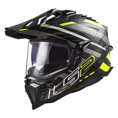 LS2 MX701 Explorer Carbon Edge Black/Hi-Vis Yellow Přilba