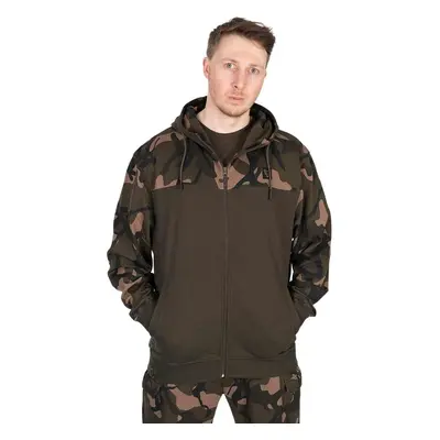 Fox Fishing Mikina LW Khaki/Camo Split Zip Hoody