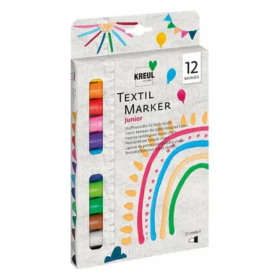 Kreul Textile Marker Set Junior Sada textilních fixů - mm ks