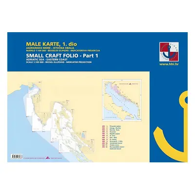 HHI Male Karte Jadransko More/Small Craft Folio Adriatic Sea Eastern Coast Part 2022 Námořní map