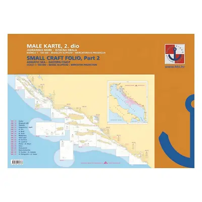 HHI Male Karte Jadransko More/Small Craft Folio Adriatic Sea Eastern Coast Part 2022 Námořní map