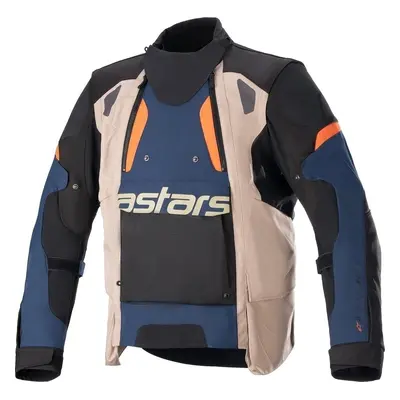 Alpinestars Halo Drystar Jacket Dark Blue/Dark Khaki/Flame Orange 2XL Textilní bunda