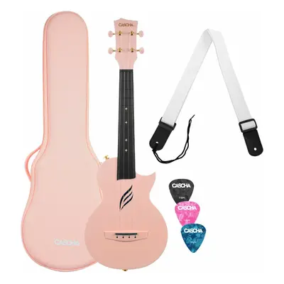 Cascha Carbon Fibre Set Pink Koncertní ukulele