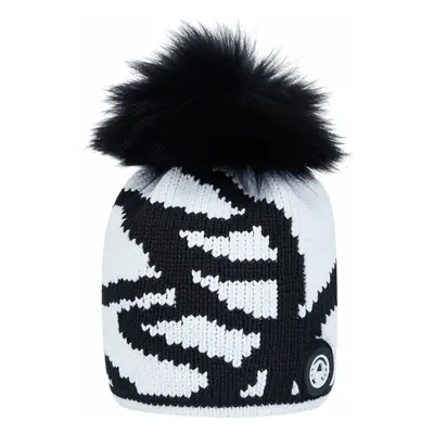 Sportalm Apera Womens Beanie with Fur Optical White Lyžařská čepice