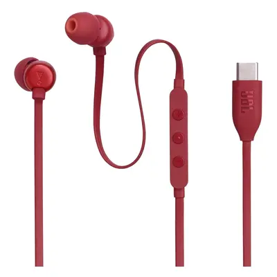 JBL TUNE USB-C Red Sluchátka do uší