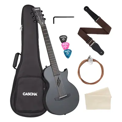 Cascha Carbon Fibre Acoustic Guitar Black Matte Akustická kytara