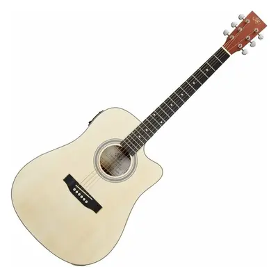 SX SD304TCE Natural Elektroakustická kytara Dreadnought