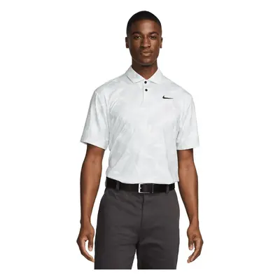 Nike Dri-Fit Tour Pine Print Mens Summit White/Black Polo košile