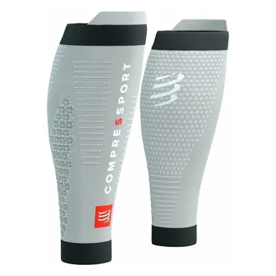 Compressport R2 3.0 Grey Melange/Black Běžecké návleky na lýtka