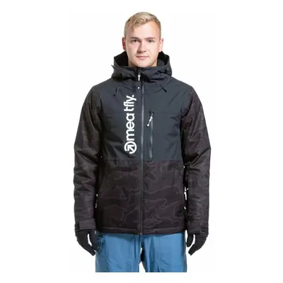 Meatfly Manifold Mens SNB and Ski Jacket Morph Black Lyžařská bunda