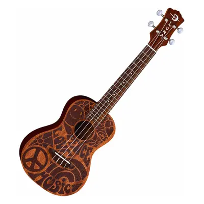 Luna Love Music Peace Mahogany Koncertní ukulele