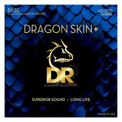 DR Strings Dragon Skin+ Coated Nickel Medium Struny pro baskytaru