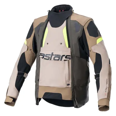 Alpinestars Halo Drystar Jacket Dark Khaki/Sand Yellow Fluo Textilní bunda