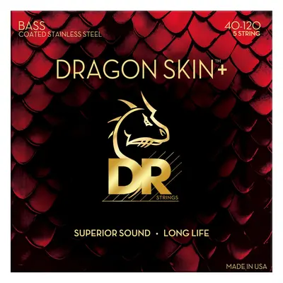 DR Strings Dragon Skin+ Coated Steel 5-String Light Struny pro 5-strunnou baskytaru