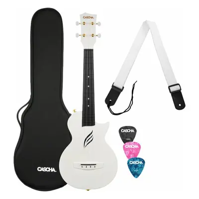 Cascha Carbon Fibre Set White Koncertní ukulele