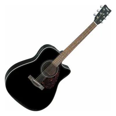 Yamaha FX370C Black Elektroakustická kytara Dreadnought