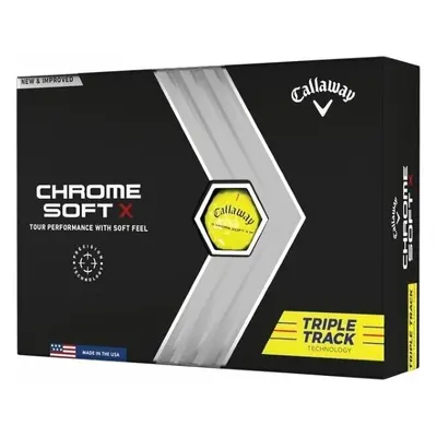 Callaway Chrome Soft X Yellow Triple Track Golfové míčky