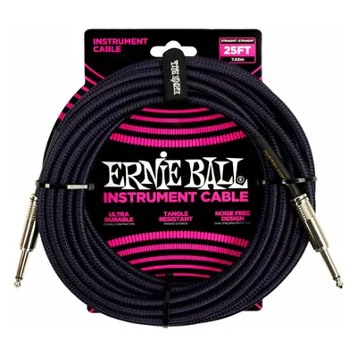 Ernie Ball Braided Straight Straight Inst Cable 7,5 m Rovný - Rovný Nástrojový kabel