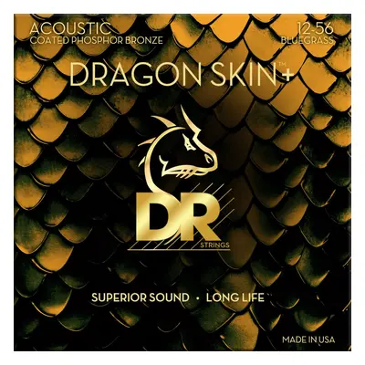 DR Strings Dragon Skin+ Coated Phosphor Bronze Bluegrass Struny pro akustickou kytaru