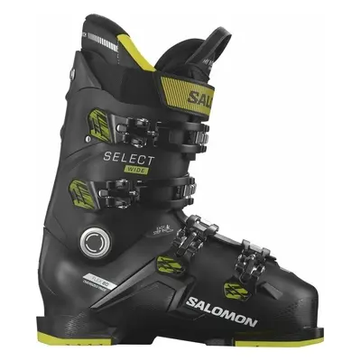 Salomon Select Wide Black/Acid Green/Beluga Sjezdové boty