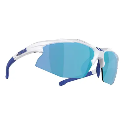 Bliz Hybrid White w Blue Logo/Smoke w Blue Multi plus Spare Lens Orange And Clear Cyklistické br